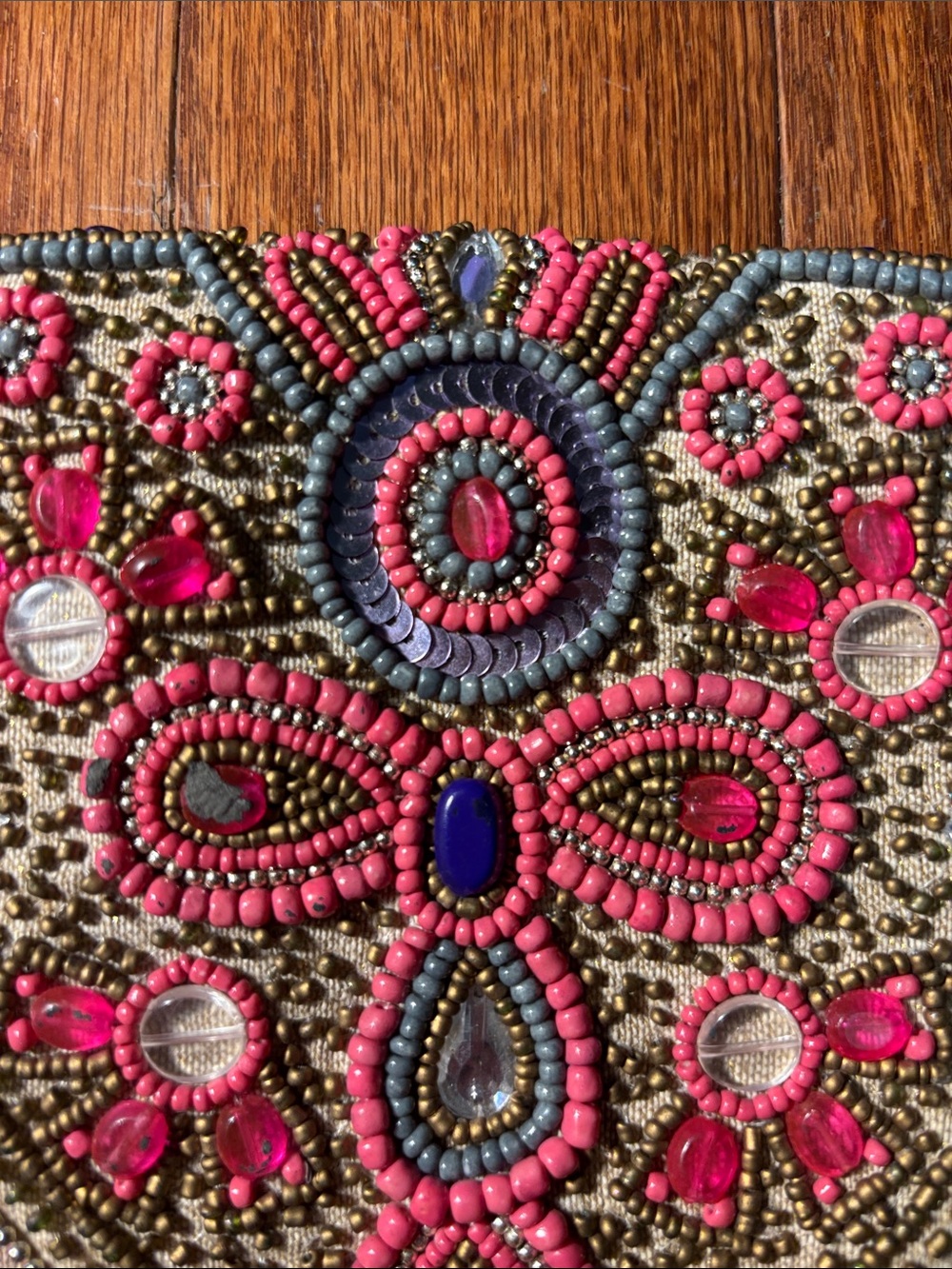 Handmade Beaded Boho Clutch EUC - Picture 9 of 10
